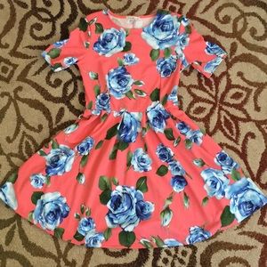 Floral Coral Dress